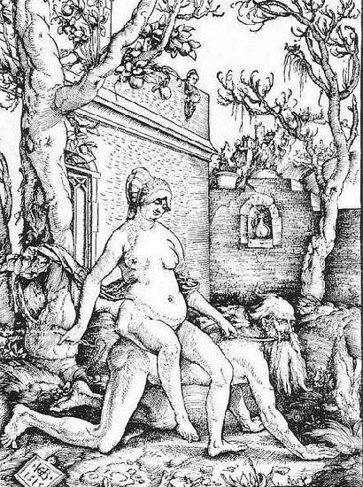BALDUNG GRIEN, Hans Aristotle and Phyllis oil painting picture
